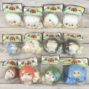 Darcie Doll Head Lot of 12 w/Hands Assorted Styles Hair Freckles Crafts Vintage